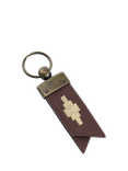 Pampeano Juntos Leather Origami Keyring, Brown/Cream