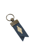 Pampeano Juntos Leather Origami Keyring, Navy/Cream