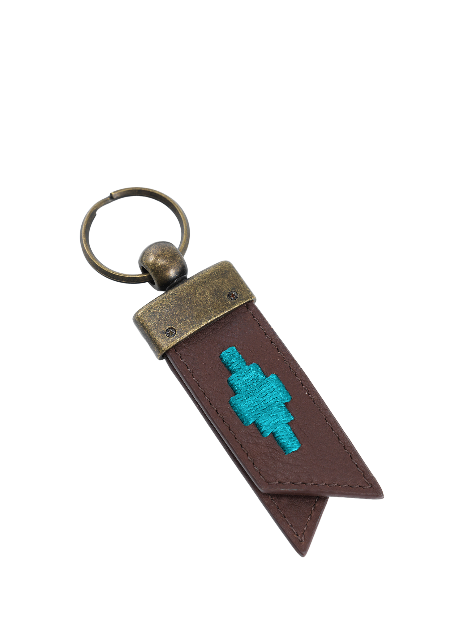 Product image 1 of 1, which shows Pampeano Juntos Leather Origami Keyring, Brown/Blue, One Size