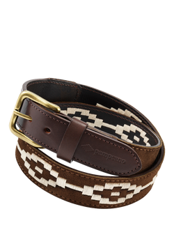 Pampeano Confianza Leather & Suede Belt, Brown, Brown