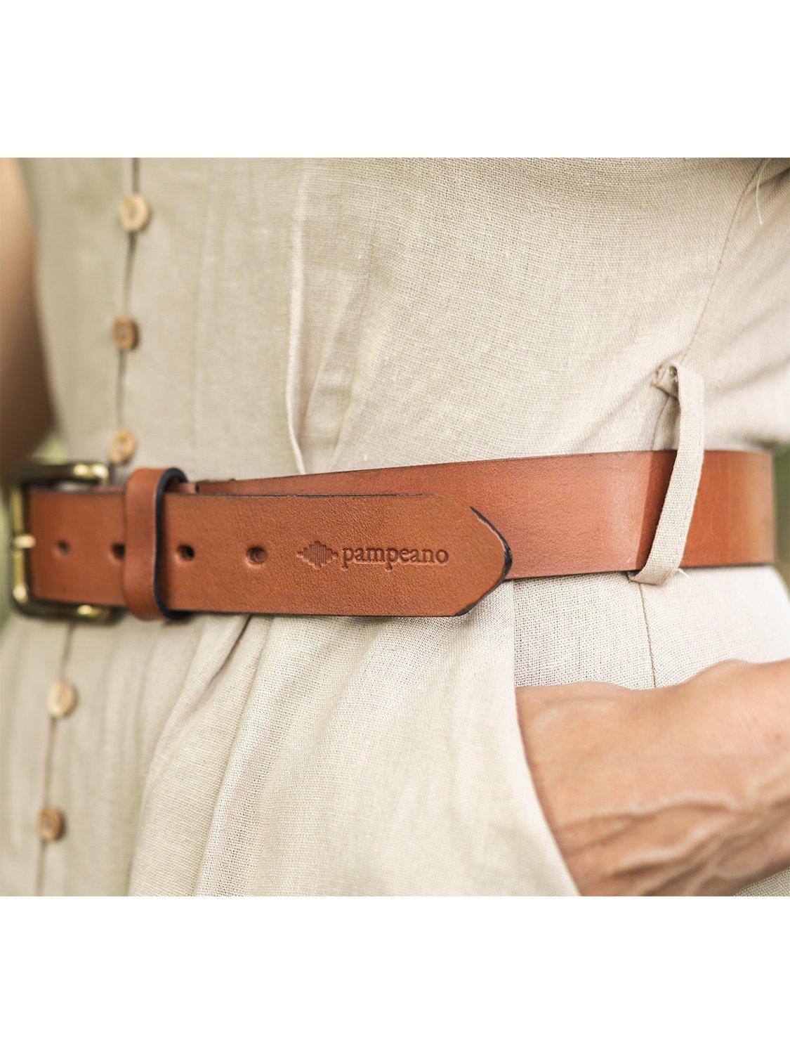 Product image 3 of 3, which shows Pampeano Leather Belt, Tan, 28