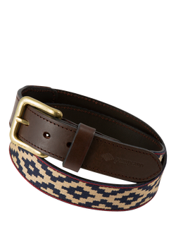 Pampeano Cincha Leather Belt, Blue, Blue