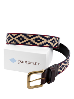 Pampeano Cincha Leather Belt, Blue - view 2, Blue