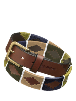 Pampeano Caza Leather Belt, Green, Green