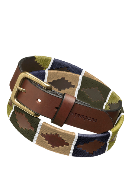 Pampeano Caza Leather Belt, Green, Green