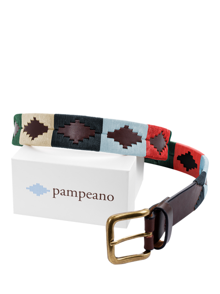 Pampeano Multi Leather Belt, Brown/Multi - view 2, Brown/Multi