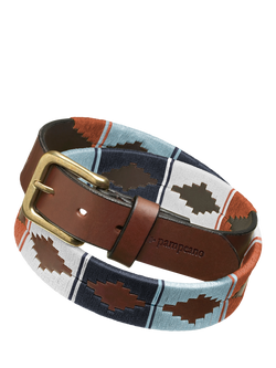 Pampeano Orilla Leather Belt, Blue
