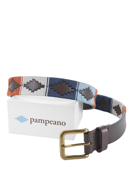 Pampeano Orilla Leather Belt - view 2, Blue