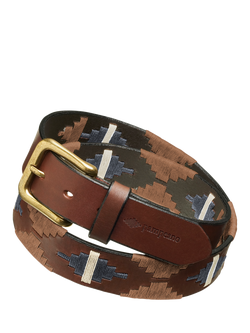 Pampeano Patron Leather Belt, Brown, Brown
