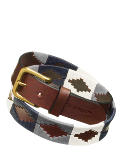 Pampeano Roca Leather Belt, Grey, Grey