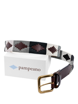 Pampeano Roca Leather Belt, Grey - view 2, Grey