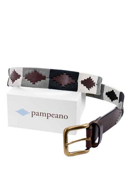 Pampeano Roca Leather Belt, Grey - view 2, Grey
