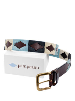 Pampeano Sereno Leather Belt - view 2, Brown/Blue
