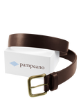 Pampeano Leather Belt, Papa Brown