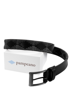 Pampeano Bordado Leather Belt - view 2, Black