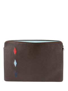 Pampeano Leather Folio Case for Laptops up to 16inches, Brown, One Size