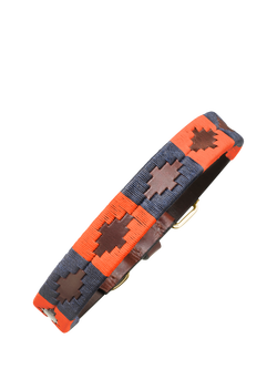 Pampeano Audaz Leather Dog Collar, Orange, Orange
