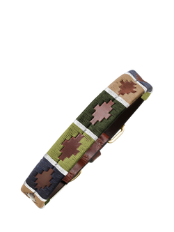 Pampeano Caza Leather Dog Collar, Green