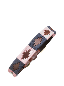 Pampeano Hermoso Leather Dog Collar, Pink, Pink