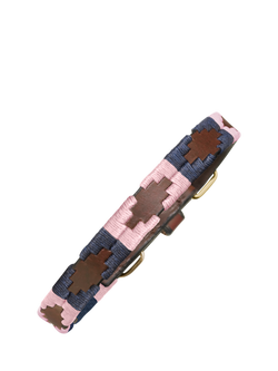 Pampeano Hermoso Leather Dog Collar, Pink - view 2, Pink