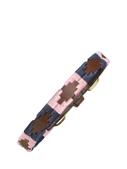 Pampeano Hermoso Leather Dog Collar, Pink - view 2, Pink