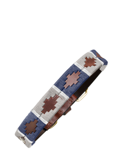 Pampeano Piedra Leather Dog Collar, Grey, Grey