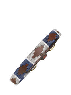 Pampeano Piedra Leather Dog Collar, Grey - view 2, Grey