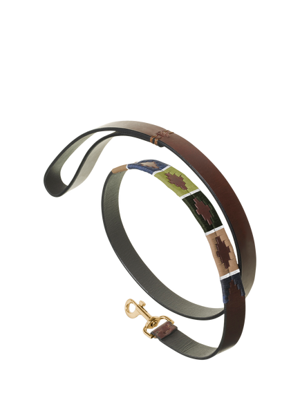 Pampeano Caza Leather Dog Lead, Green