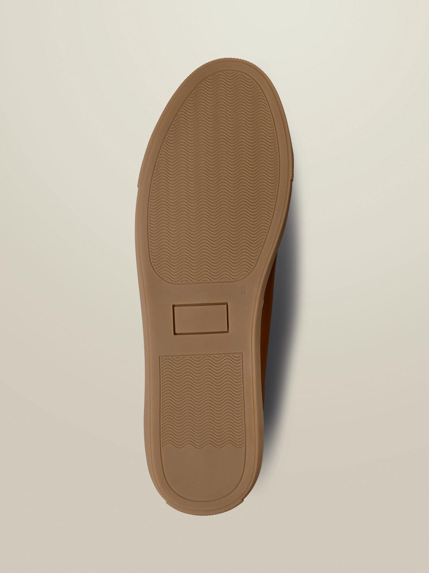 Product image 4 of 4, which shows Charles Tyrwhitt Leather Lace Up Trainers, Dark Tan, 7