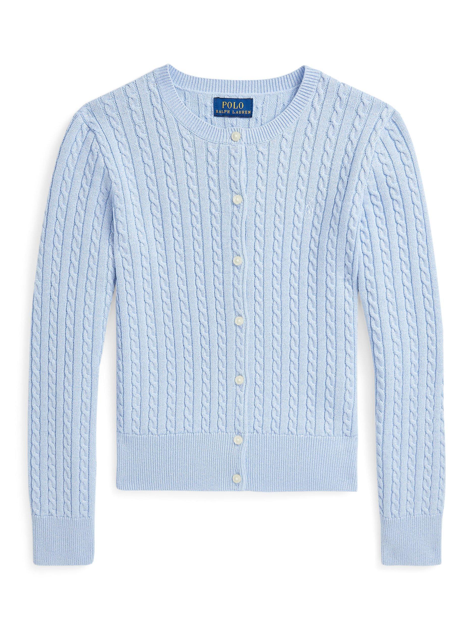 Product image 1 of 2, which shows Ralph Lauren Kids' Mini Cardigan, Office Blue, 2 years