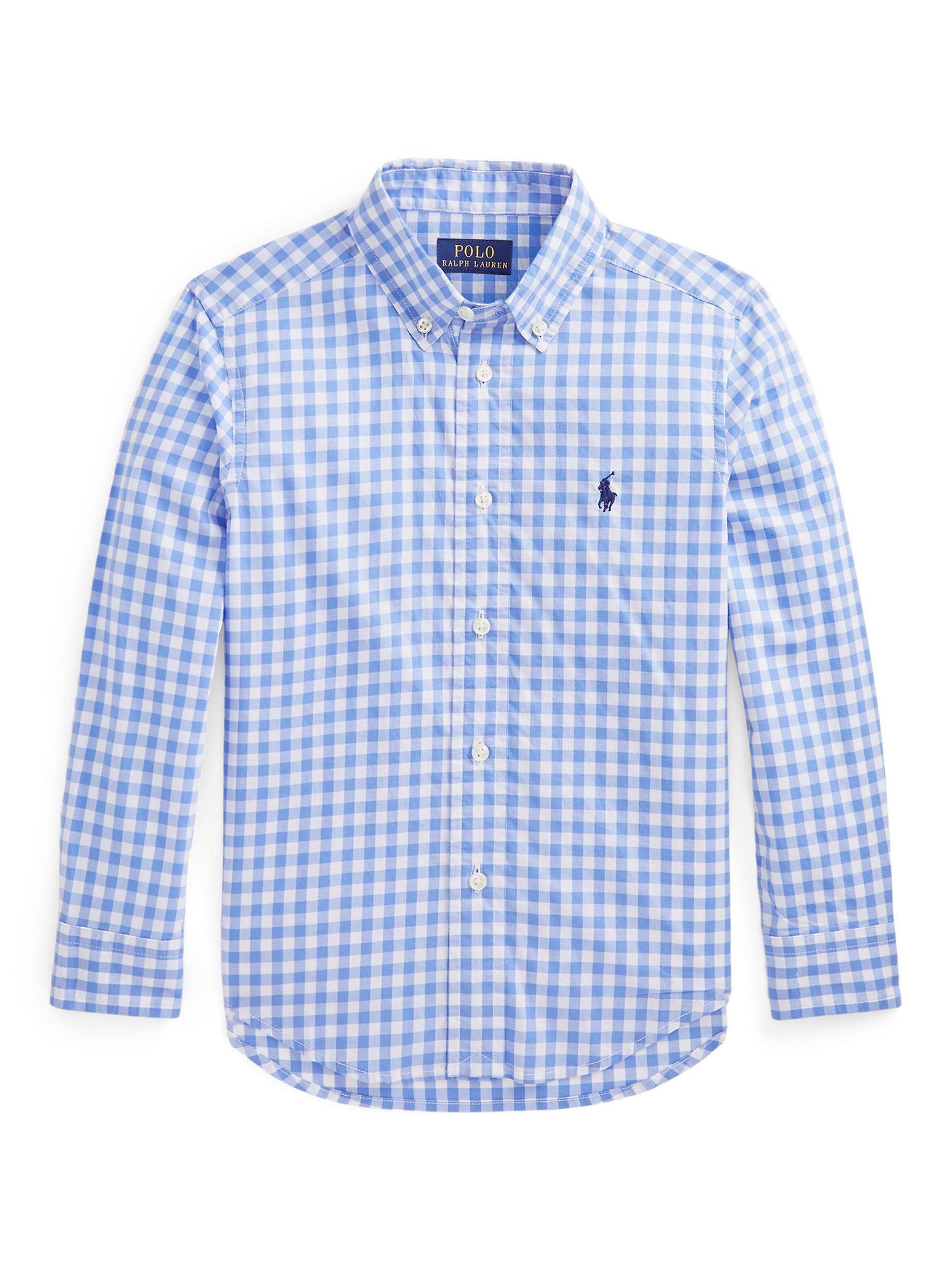 Product image 1 of 2, which shows Ralph Lauren Kids' Sport Shirt, Blue/White, 2 years