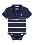 Ralph Lauren Baby Wimbledon Ball Boy Polo Bodysuit, Ceramic White