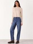 Whistles Pure Wool Cropped Jumper, Oatmeal