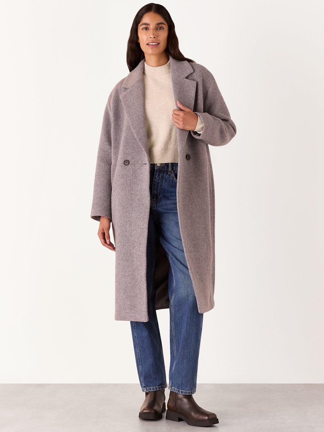 Product image 4 of 6, which shows Whistles Pure Wool Cropped Jumper, Oatmeal, XL