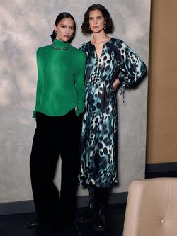 Whistles Elsa Plisse Top - view 2, Green