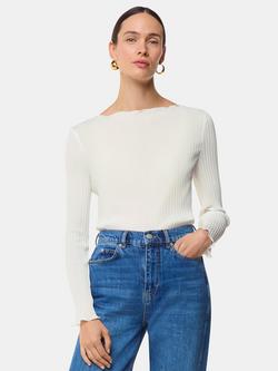 Whistles Elsa Plisse Top, Ivory