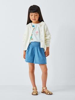 John Lewis Kids' Stripe Sequin Pineapple T-Shirt, Blue White - view 2, Blue White