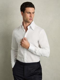 Reiss Caldwell Cotton Regular Fit Shirt, White