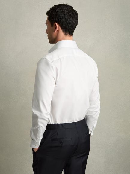 Reiss Caldwell Cotton Regular Fit Shirt - view 2, White