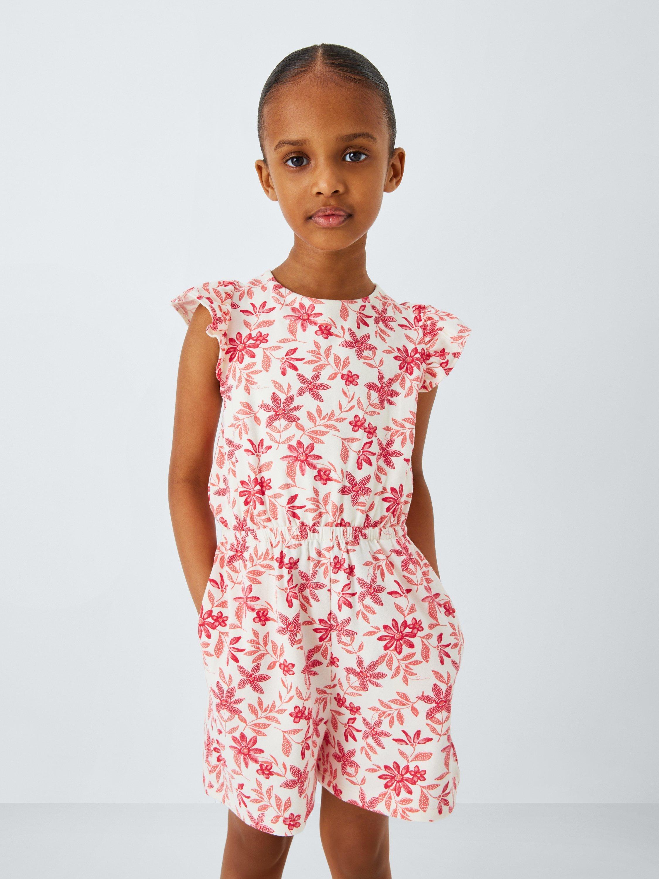 Product image 1 of 7, which shows John Lewis Kids' Floral Playsuit, Multi, 2 years