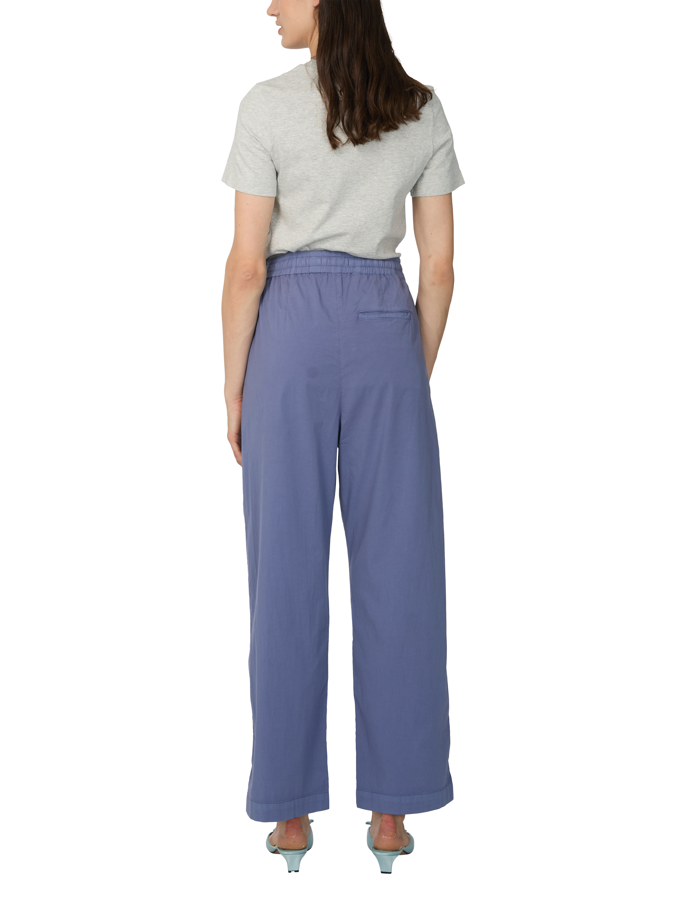 Product image 2 of 2, which shows REIKO Gabrielle Straight Chino Trousers, Navy, XS