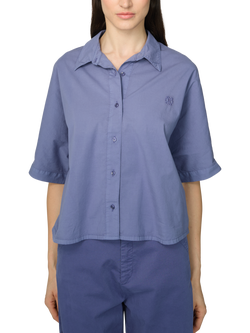 REIKO Carla Elbow Sleeve Shirt, Navy