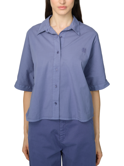 REIKO Carla Elbow Sleeve Shirt, Navy