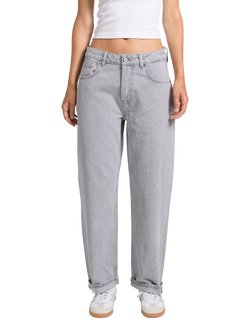 REIKO Palma Low Rise Jeans, Light Grey, Light Grey