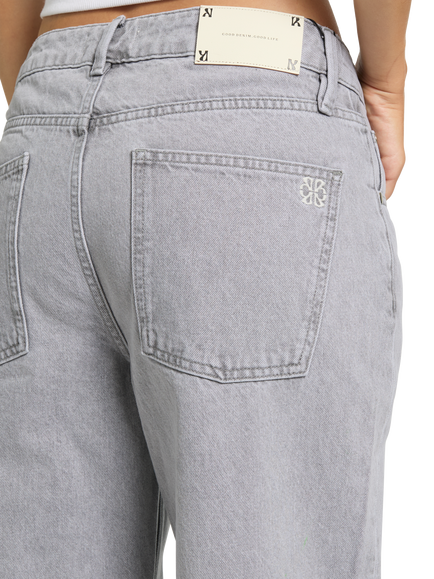 REIKO Palma Low Rise Jeans, Light Grey - view 2, Light Grey