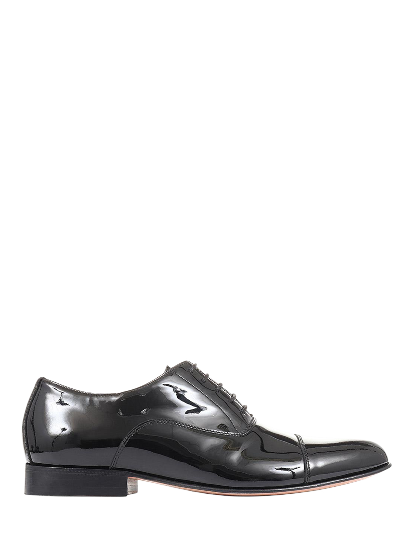 Product image 1 of 5, which shows Jones Bootmaker Morpeth Patent Leather Oxford Shoes, Black, 6
