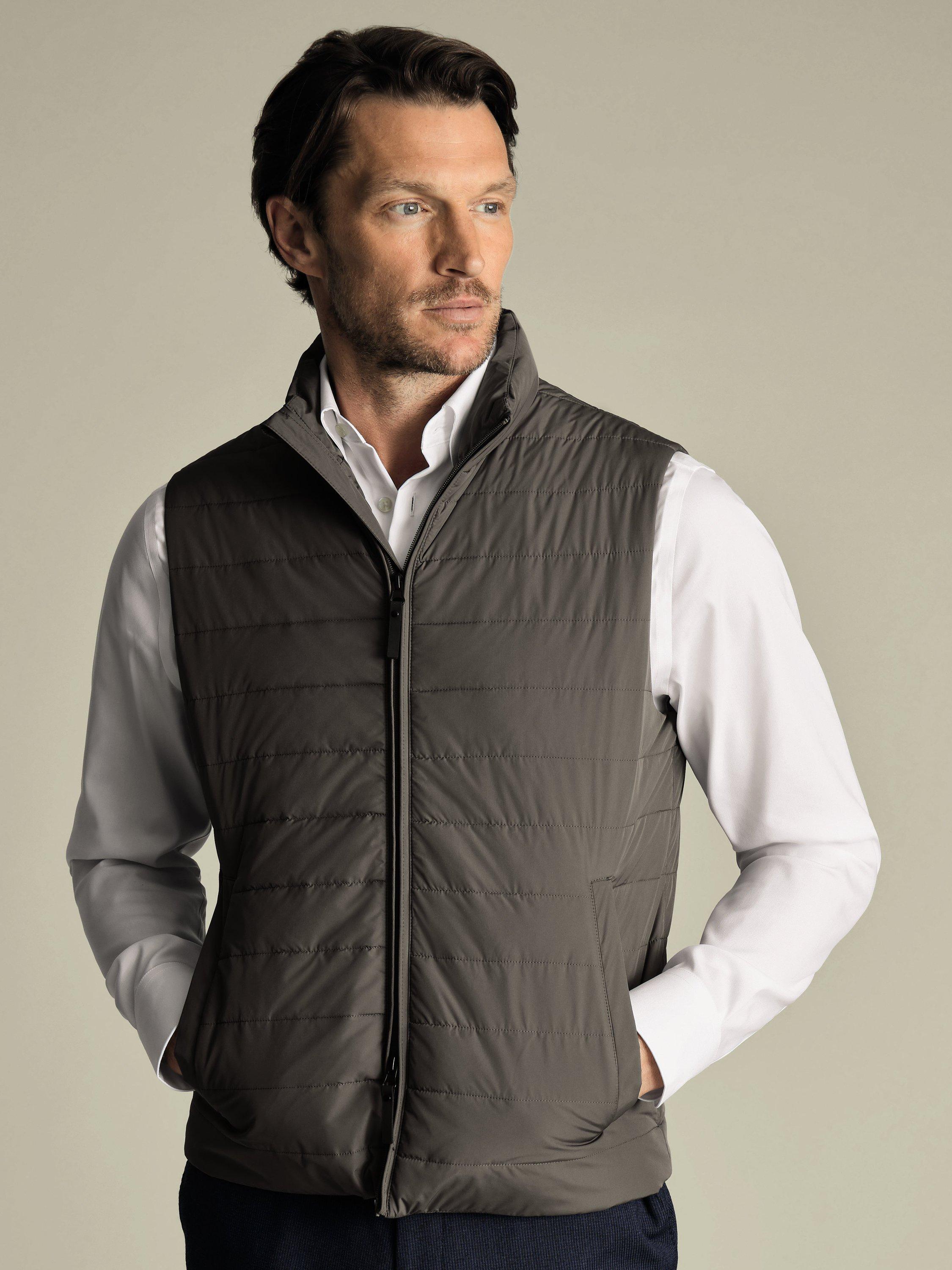 Charles Tyrwhitt Water-Resistant Gilet, Mocha