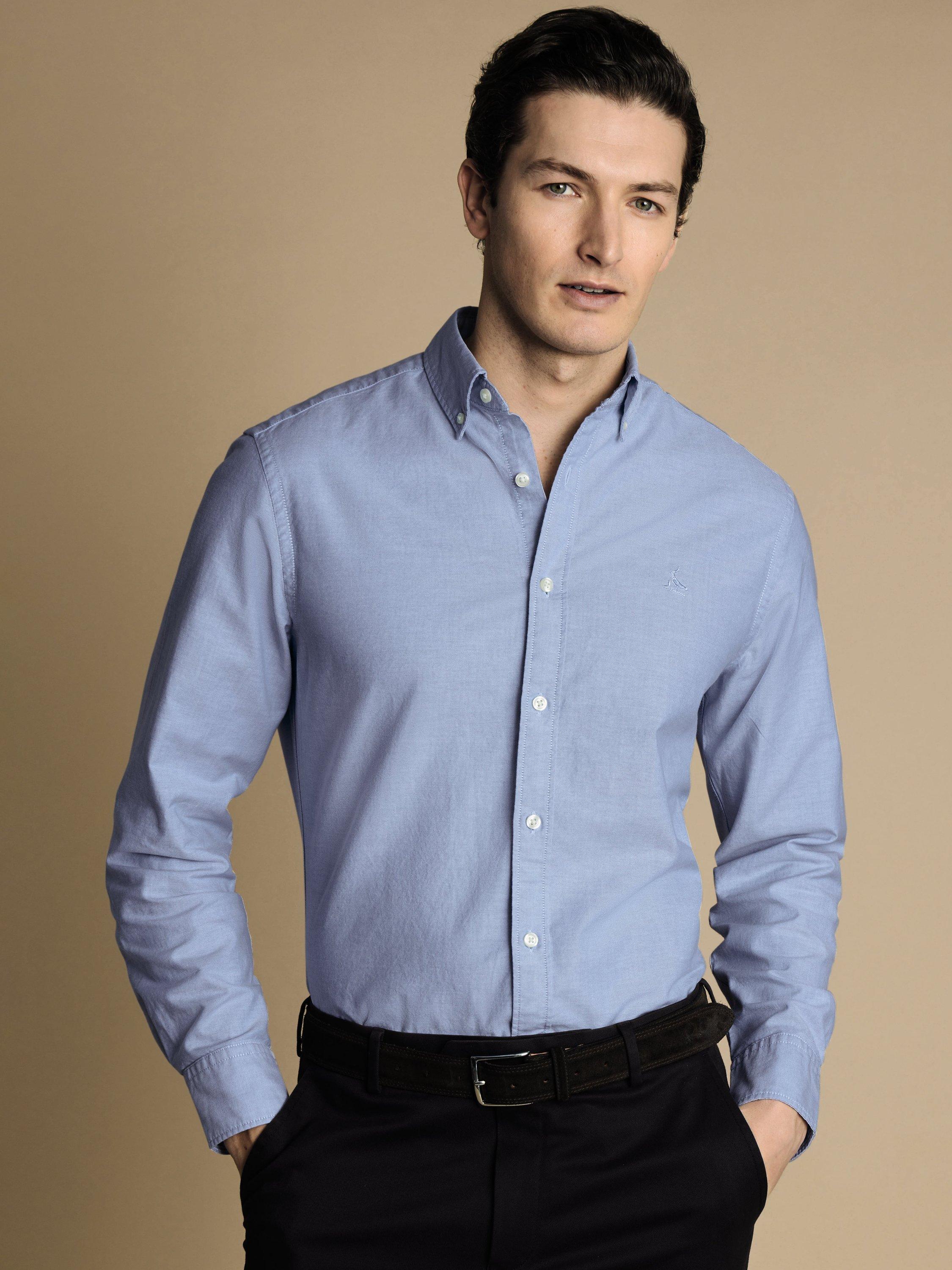 Charles Tyrwhitt Cotton Slim Fit Oxford Shirt, Sky Blue