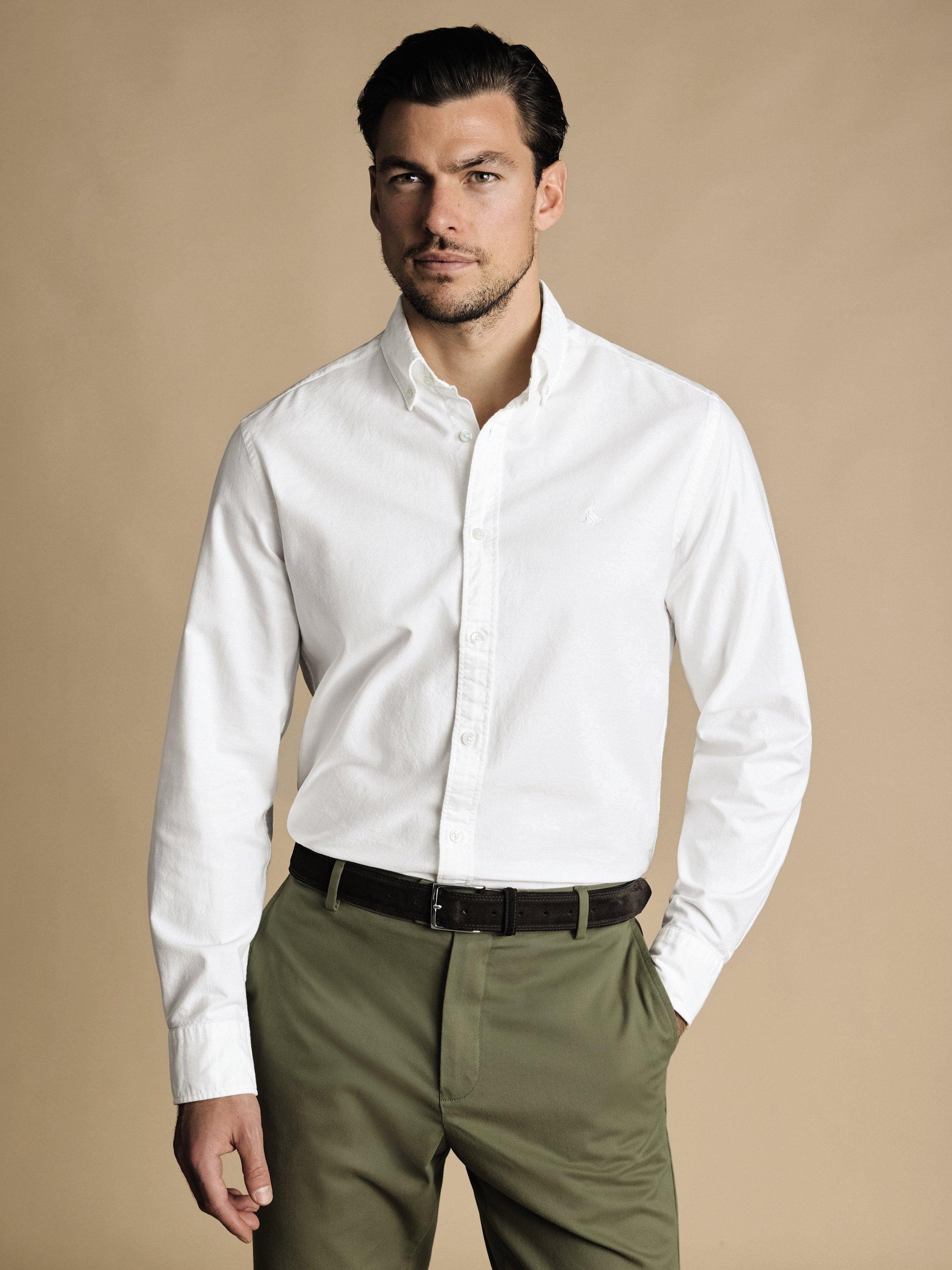Charles Tyrwhitt Cotton Slim Fit Oxford Shirt, White