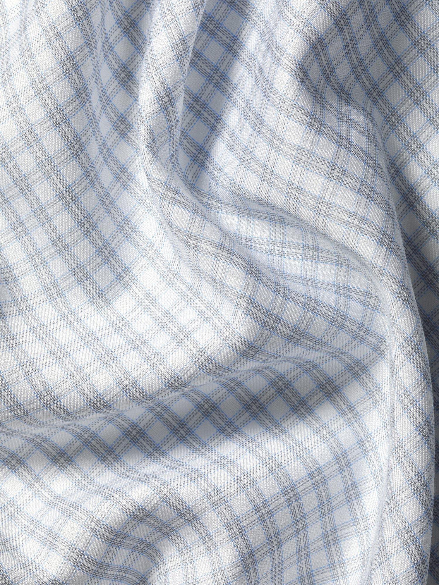 Product image 4 of 5, which shows Charles Tyrwhitt Check Non-Iron Twill Slim Fit Shirt, Silver Grey, 14.5/33